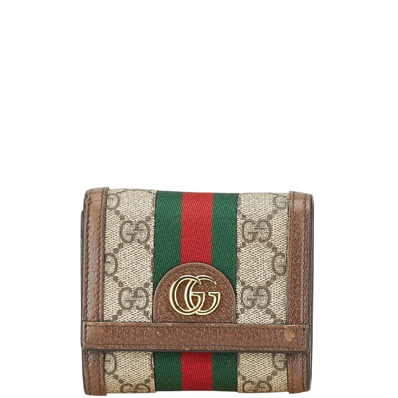 Portefeuille Gucci Gg Supreme Ophidia Double G Sherry Line à deux volets 625703