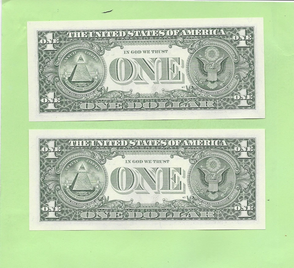 '5572 2755 & 5572 5572' .... MATCHING  .... UNCIRC $1   RADAR & REPEATER - Image 2 of 2