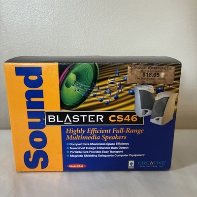 Vintage Creative Labs Sound Blaster Computer Speakers CS46 NOS New In Box 90 s