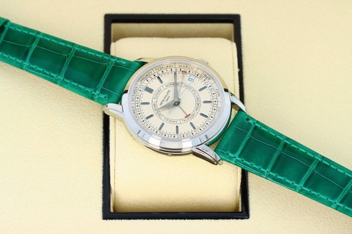 Patek Philippe Calatrava Weekly Calendar Steel Green Strap Ref. 5212A-001