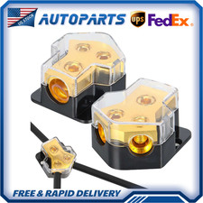 Car Audio Splitter Amp Power 0/2/4 Gauge In 4/6/8 Gauge Out Distribution Block