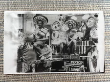 RPPC Prop Tourist Studio Scene Zebra Cisco Kid Drunk Again Sombrero Postcard