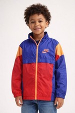 Vintage Nike Windbreaker Jacket kids XL Colorblock 90s Blue Red Full Zip Youth