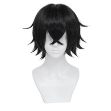 Short Cut Black Wig for Men/Women Anime Cosplay Wig Short Black Men's Wigs fo...