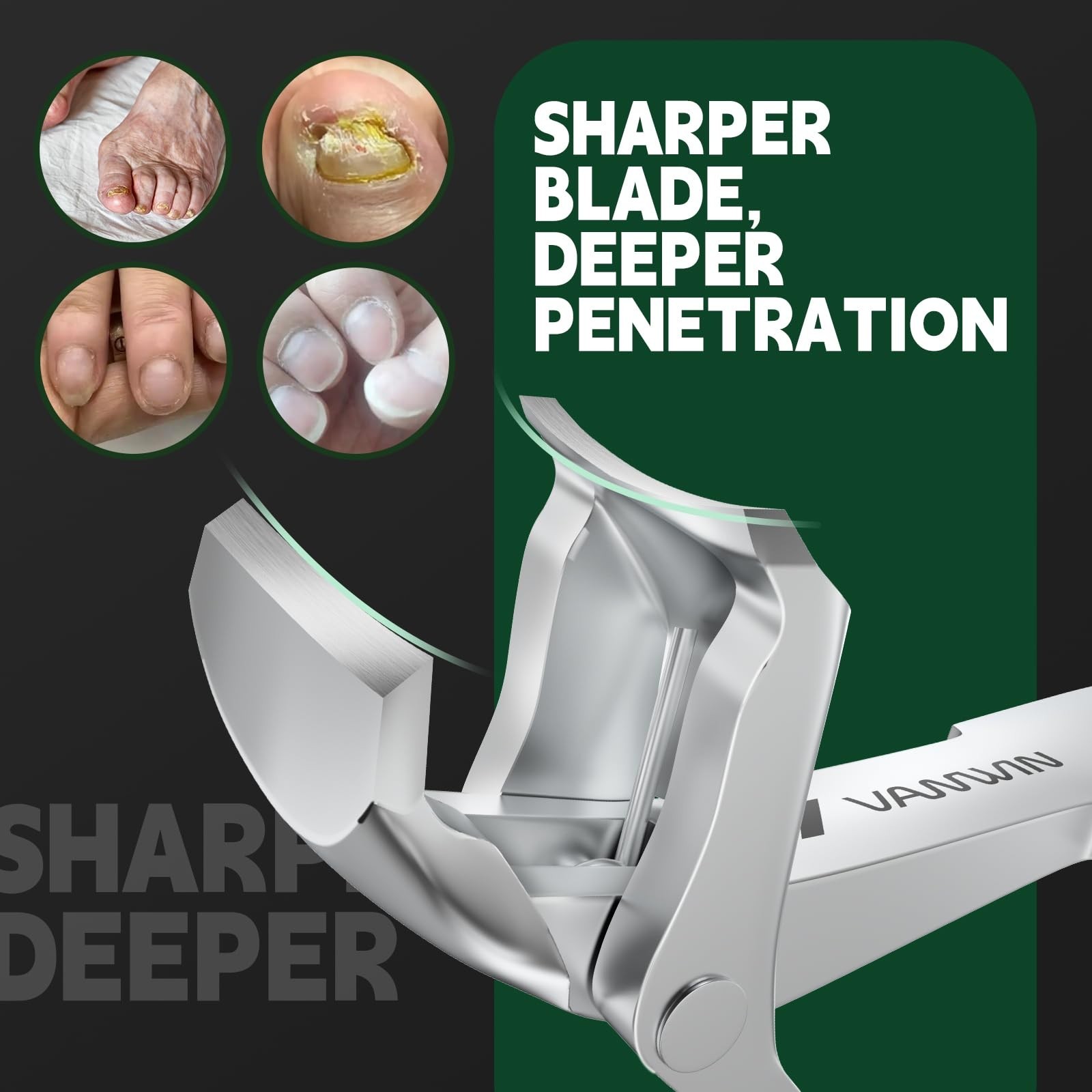 Toenail Clippers for Seniors Thick Toenails, Angled Head Large Toe Nail Clippers