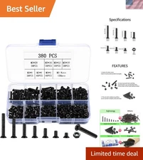 Screw Nut Kit M3 Bolts Screws Set 380 Pcs Flat Head Countersunk Fasteners