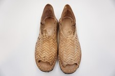 HUARACHE PETATILLO SIMPLE RÚSTICO COLOR BEIGE NATURAL RETRO VINTAGE ACME - MRM44