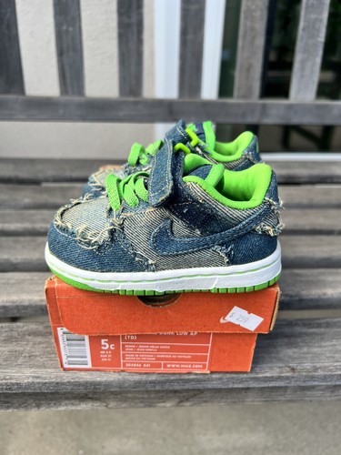 DS NIKE DUNK LOW DENIM HULK sz 5c Baby sb lucky Off White Co.jp Supreme  Neon | eBay