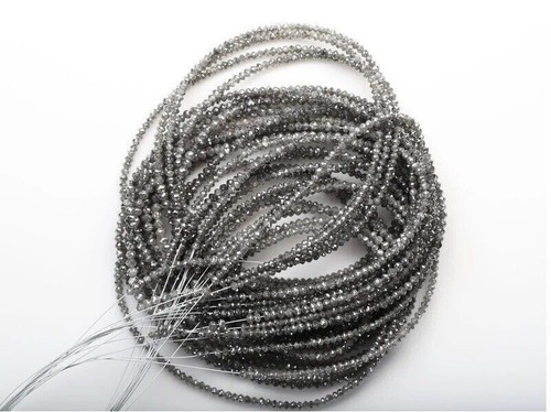 Lot De Perles Rondelles En Diamant Vert Naturel - Facettées - Brins De 8 Pouces