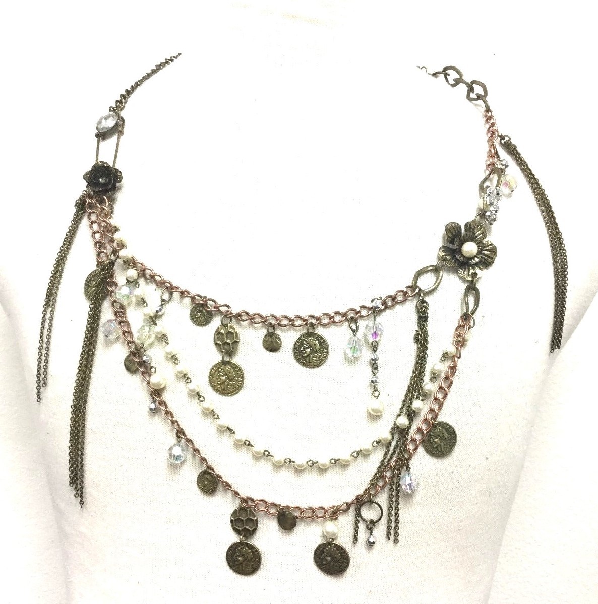 Tiered Faux Pearl and Coin Necklace by T-Shirts & Jeans at Nordstrom