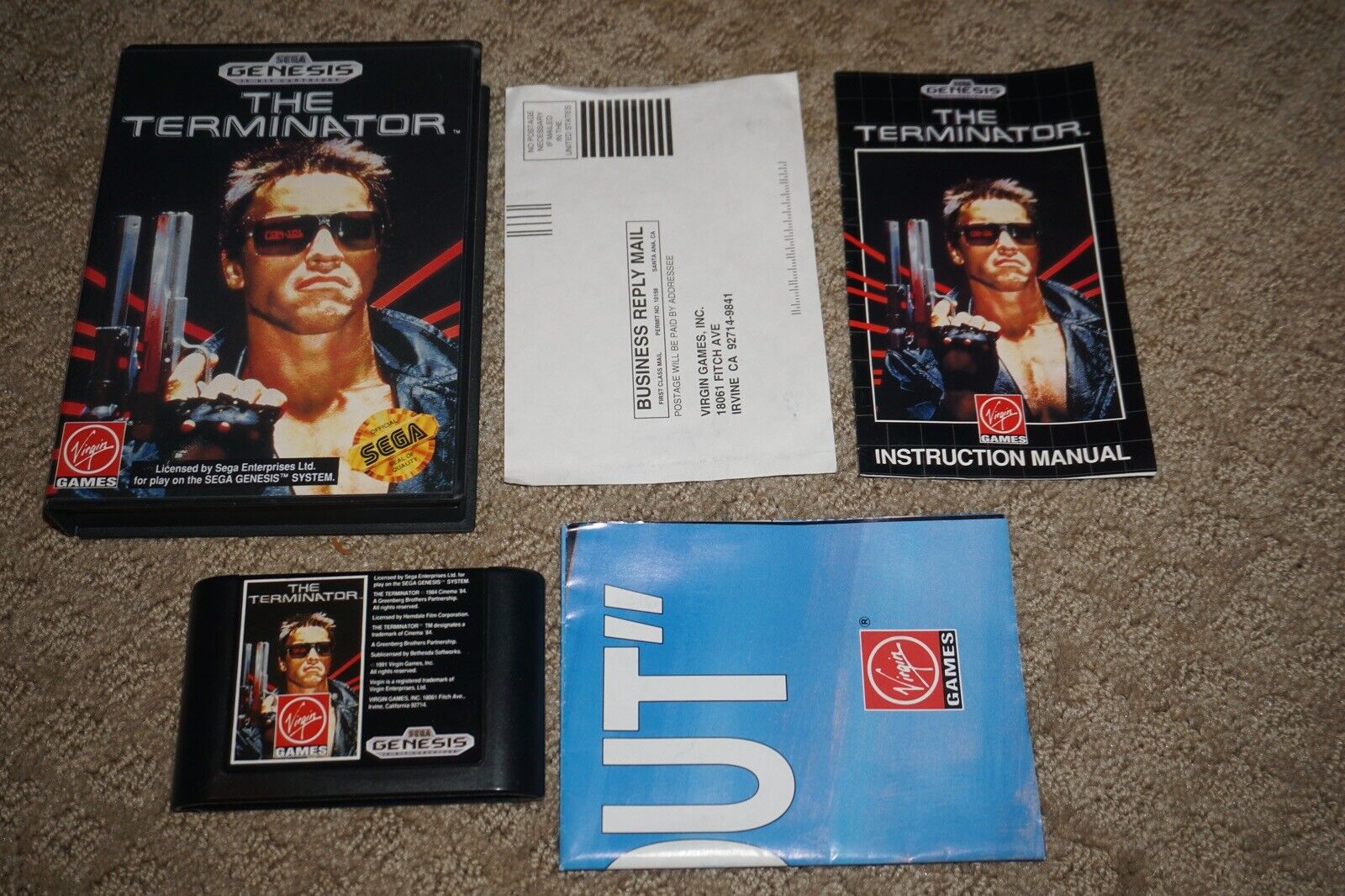 Terminator, The (Sega Genesis) Complete w/ Reg Card GREAT Shape Okazja, niska cena