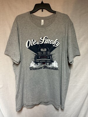 OLE SMOKY TENNESSEE MOONSHINE - T-SHIRT - MEN'S 2XL - GRAY - WHISKEY