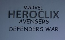 HEROCLIX AVENGERS/DEFENDERS WAR Iron Man 010 Captain America 011 LOT X 2