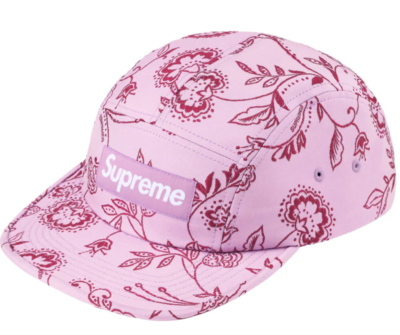 Supreme SS25 Floral Jacquard Woven Camp Cap Lavender One Size | eBay