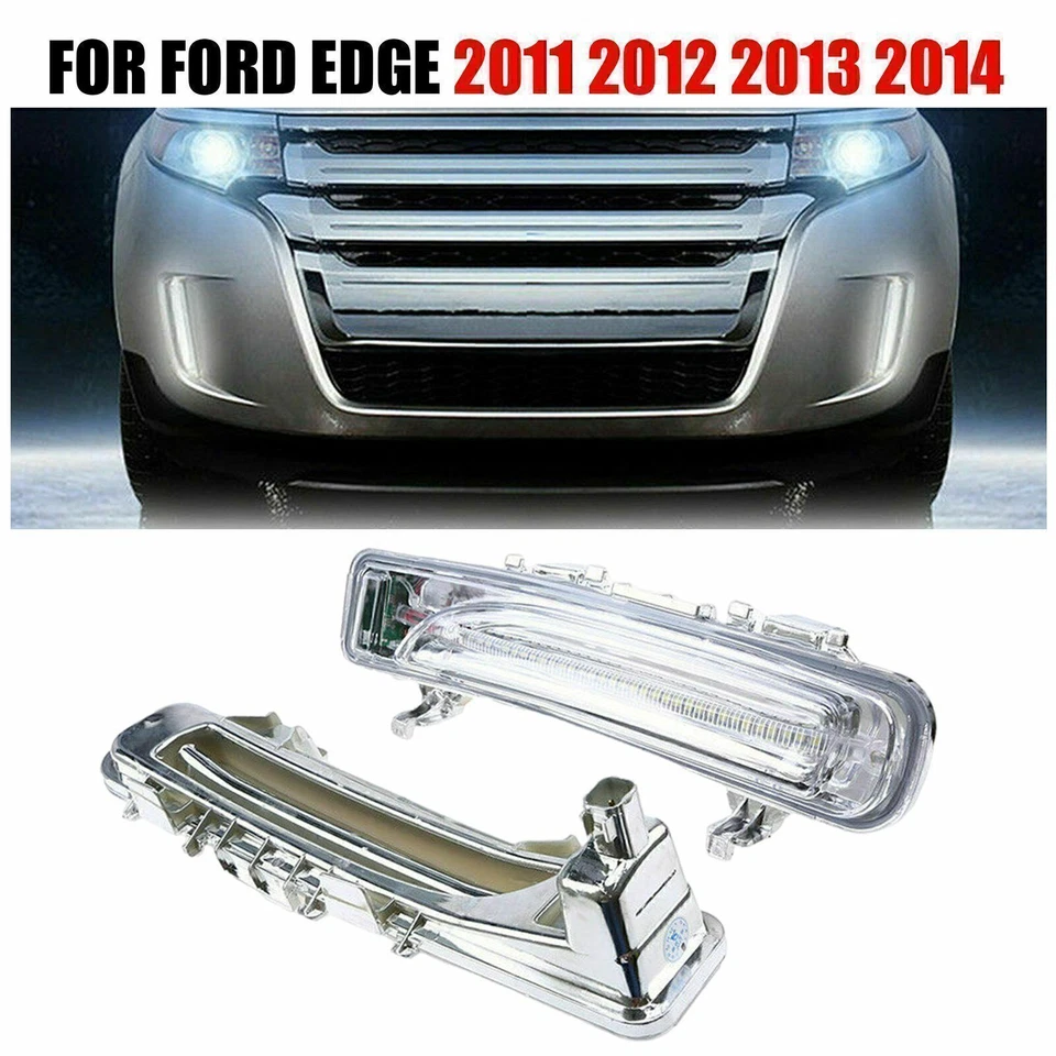 2 piezas para Ford Edge 2011-2014 luces antiniebla LED delanteras DRL luces de circulación diurna Foto 2 de 4