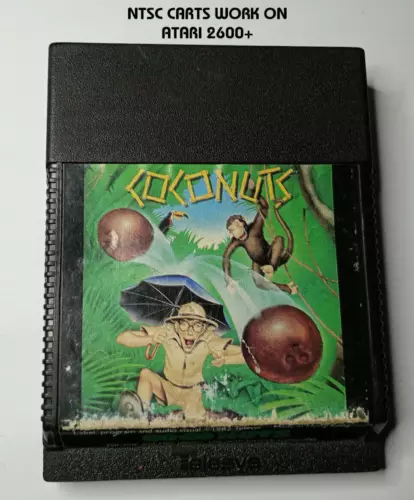 COCONUTS ATARI 2600/7800/2600+ TELESYS 1001 Cart only/working NTSC COCO NUTS