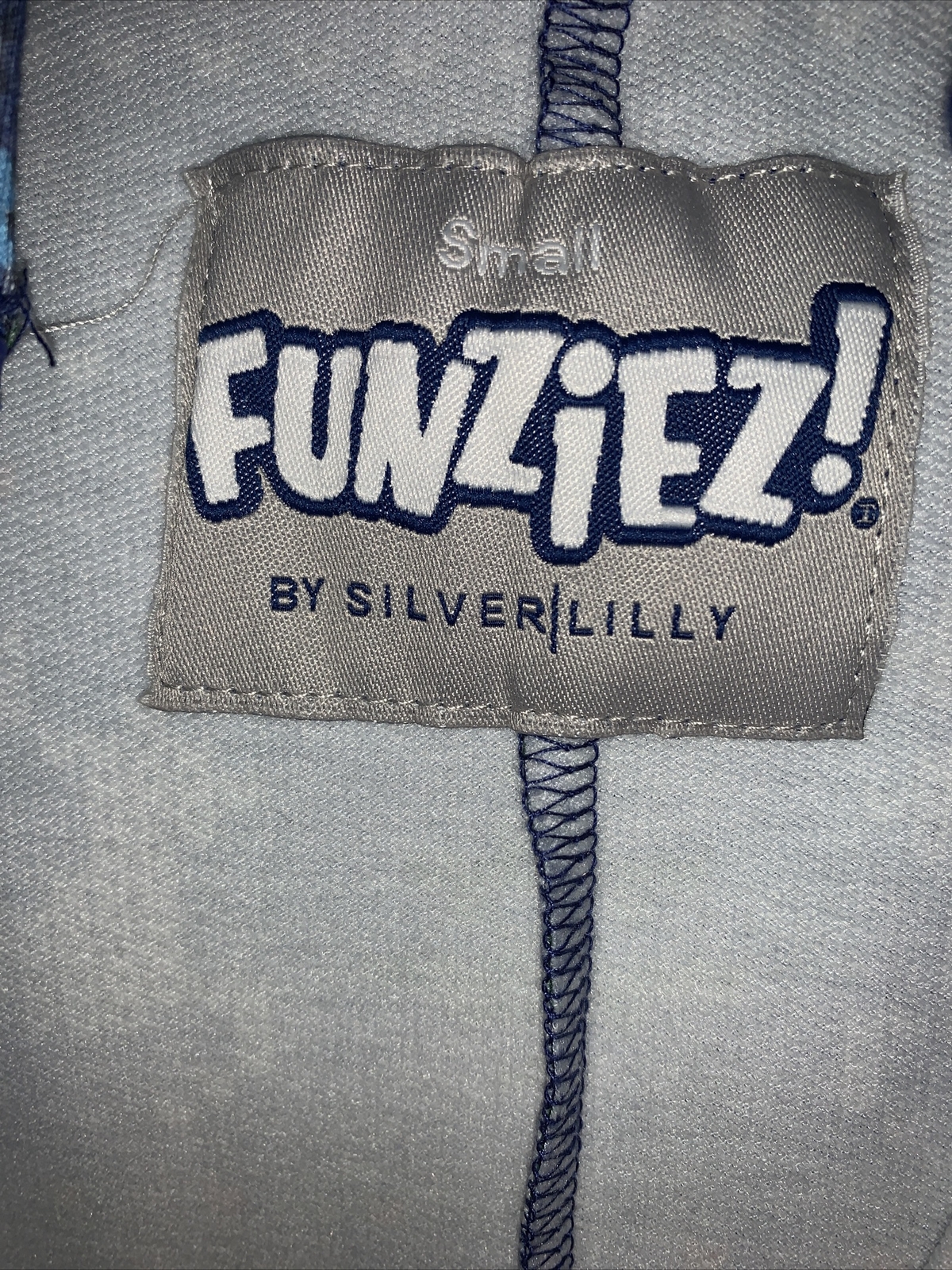 Funziez by Silver Lilly Holiday Christmas One Piece Pajamas Blue Reindeer Small 4