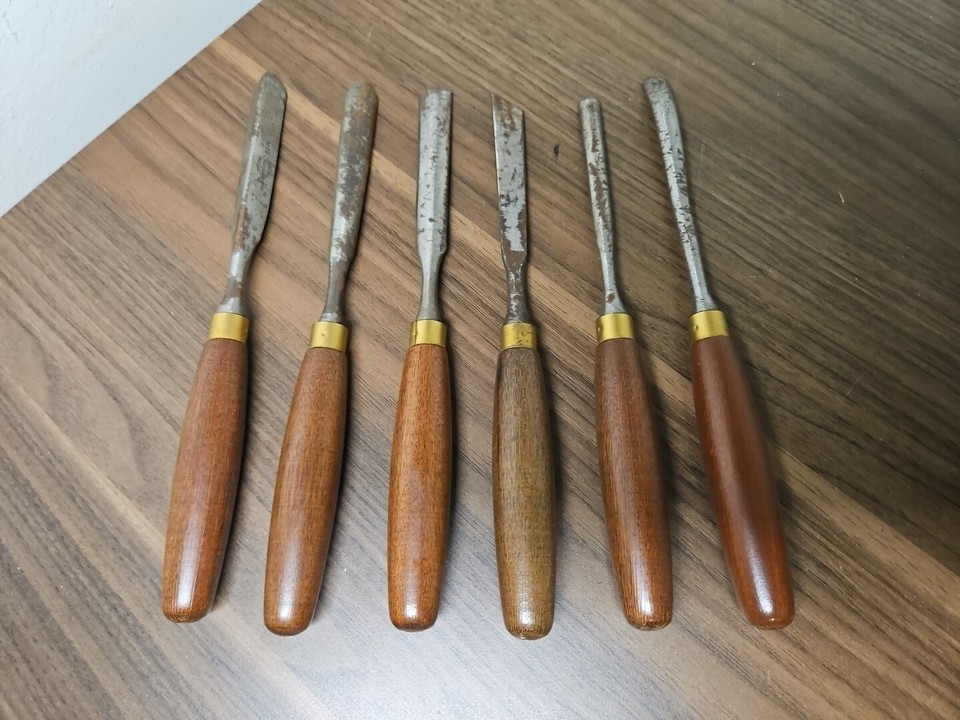 Vintage Marples Hand Chisels Gravers Wood Carving Tools Set of 6 | eBay