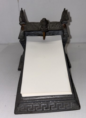 Antique Desk Calendar notepad, Patented 1878 - RARE Medieval Looking Refillable - Picture 2 of 7