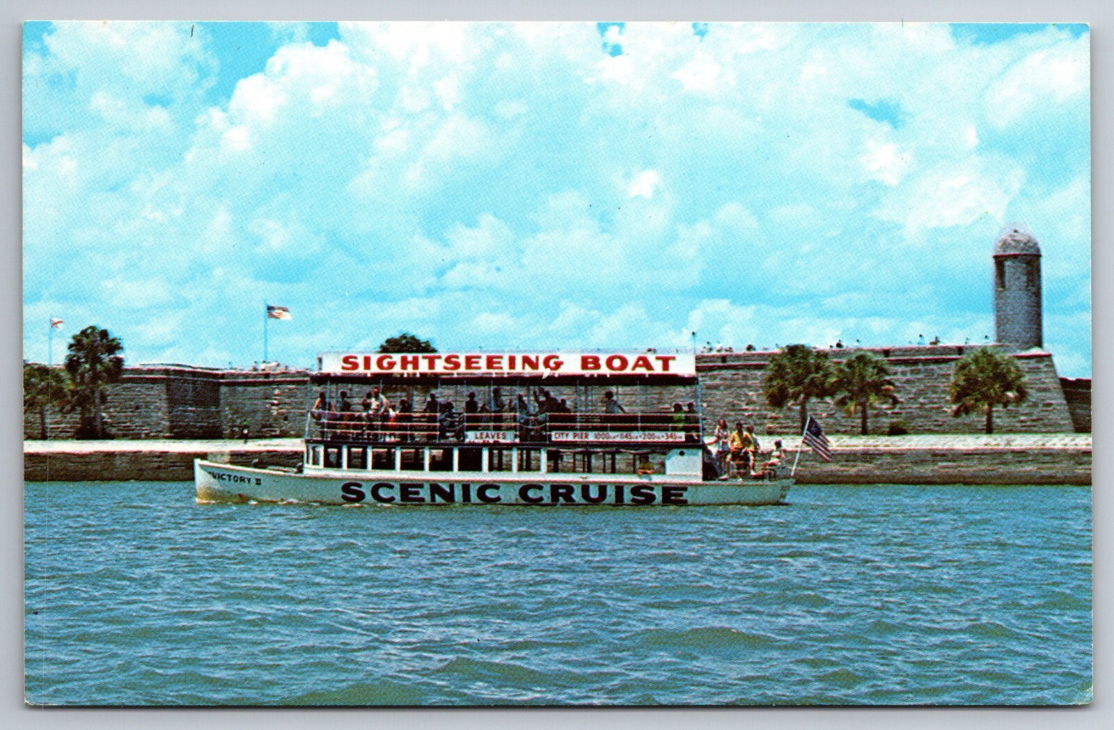 Victory II Cruise St Augustine Waterfront Matanzas Bay FL Postcard