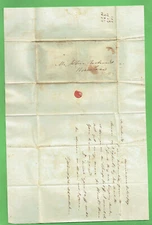 #T4. #4.  JUNE  1847 LETTER ENVELOPE  TO  ENGLSH ADDRESS(UNREADABLE)