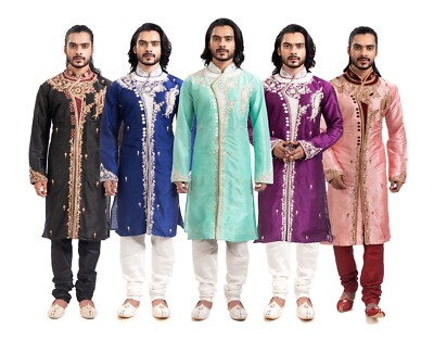 itailorman Ethnic Men Indian Design Kurta Churidar for 2pc- (Worldwide Postage)