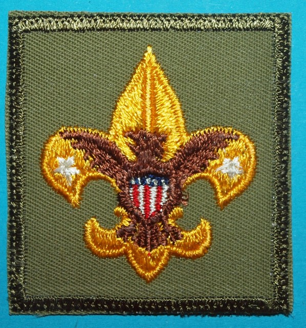 TENDERFOOT RANK BADGE FINE TWILL PM12a 19892006 PLASTIC BACK BOY SCOUT