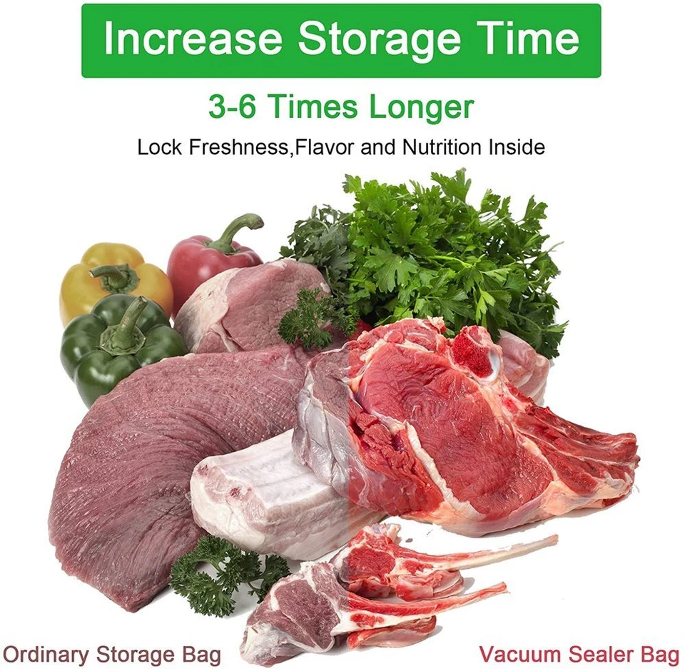 4/8/10 Rollen Vakuumrolle Vakuumierfolie Vakuumier Folienrollen Vakuumierbeutel - Bild 4 von 4