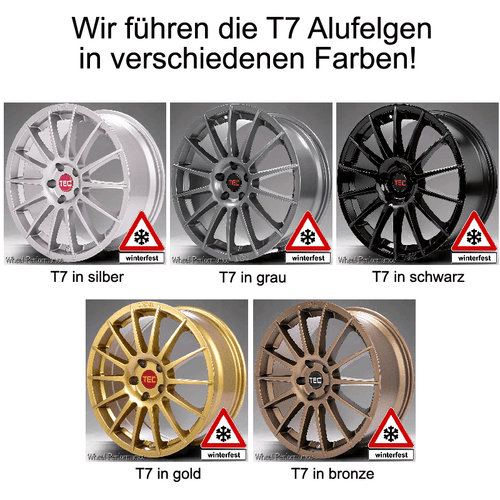 17 Zoll T7 Alufelgen 7,5x17 5x112 ET45 in gold für BMW und Mini - Bild 8 von 8