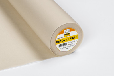 1 Meter Decovil I Light, 90 cm breit, Bügeleinlage mit lederartigem Griff