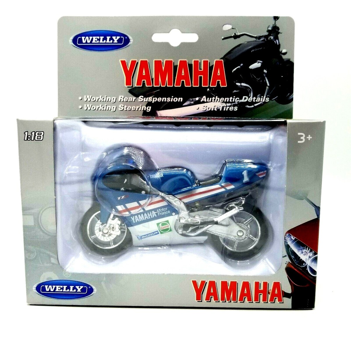 Welly Yamaha 1:18 TZ250M 1994 Diecast Model Motorcycle Authentic