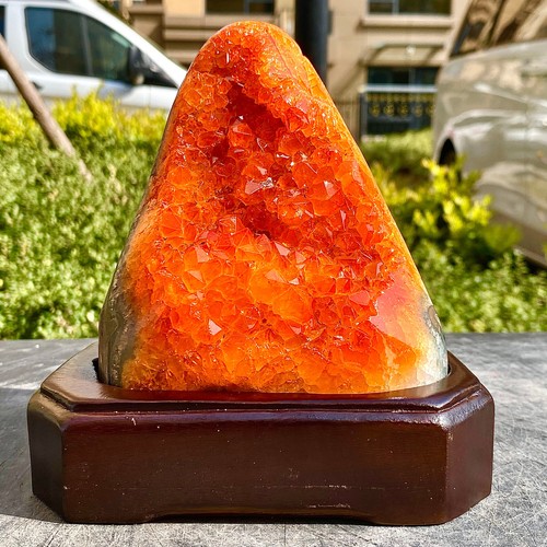 3.39LB Superb Yellow Citrine Crystal Cave Decor Stone Cathedral Geode Specimen - Picture 2 of 16