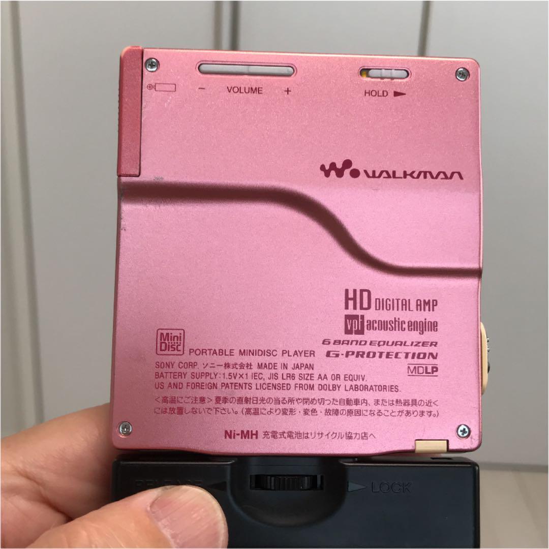 SONY Walkman MZ-E720 Portable MD Mini Disc player Pink with SONY Walkman MZ-E720 Portable MD Mini Disc player Pink with