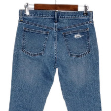 GAP womens Best Girlfriend jeans size 26 stretch denim blue distressed med wash