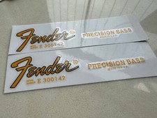 2 pezzi adesivi decalcomania paletta trasferimento UV vinile per chitarra FENDER PRECISION BASS