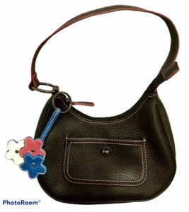 tommy hilfiger black leather purse