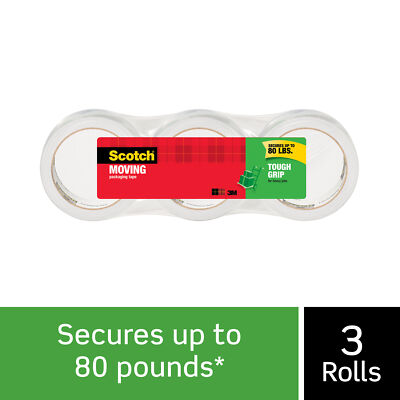 Scotch  Tough Grip Moving Packaging Tape 3500-40-3, 1.88 in x 43.7 yd