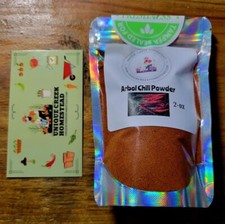 Chili de Arbol Chili Pepper POWDER Ground 15,000-30,000 Scoville SHU HOT Flakes