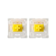 Gateron Milky Yellow Pro Switches, Pre-lubed Linear 5 pin for All MX Mechanic...