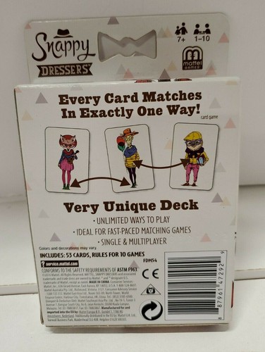 Mattel Games "Snappy Dressers" Card Game (NEW) - Picture 3 of 6