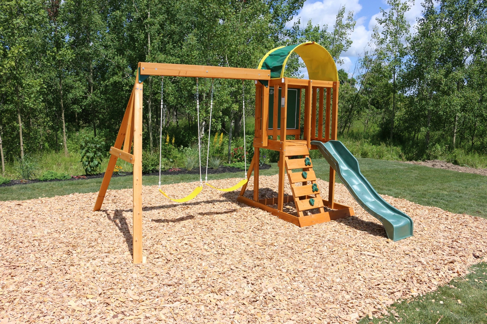 kidkraft brookridge wooden swing set