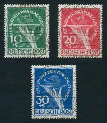 BERLIN 1949 Nr 68-70 zentrisch gestempelt gepr. X642282 - Bild 1 von 2