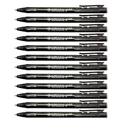 12PCS G'Soft Glory Retractable Ball Pen 0.5mm 0.7mm | Black Red Blue Ink Pens - Image 1 of 4