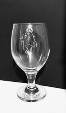 Testa di Cavallo Incisione Craft Birra Bicchiere da Brandy Ipa Lager Vetro Laser