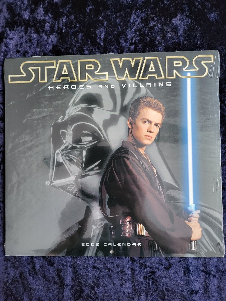 STAR WARS オリジナルコレクターカード STAR WARS Heroes And Villains 2003 Calendar SEALED | eBay