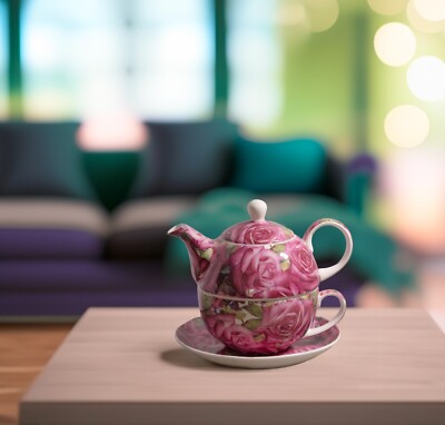 Maxwell & Williams Teekanne Tasse Bone China NEU ''Royal Old England'' Noble Rose