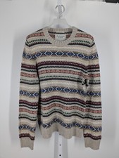 Abercrombie AW2012 Fair Isle Nordic Muscle Sweater Knit Cotton Blend