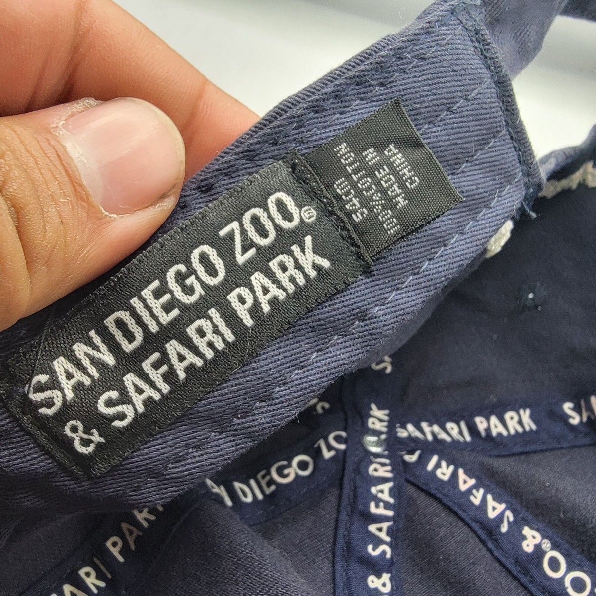 San Diego Zoo Safari Park Dark Blue Animal Hat Cap Casual 
