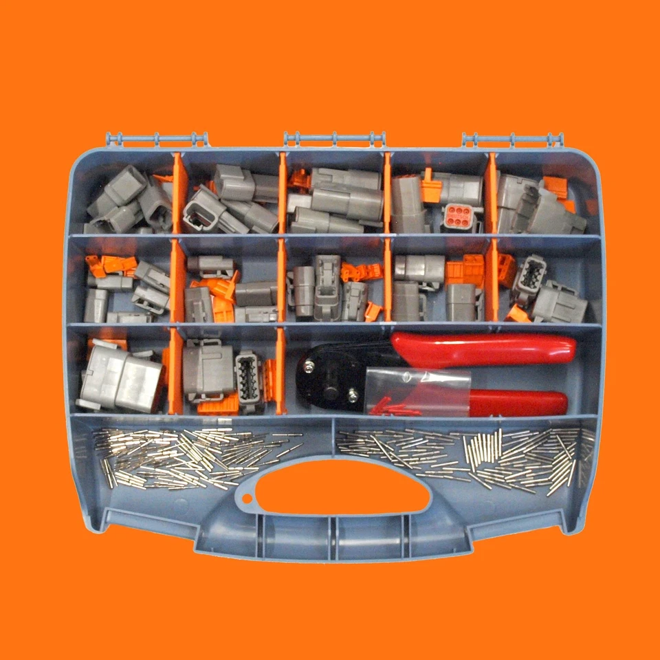 Deutsch DTM Series 272 Piece Assorted Electrical Connector Box and Crimping Tool