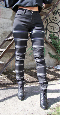 Hose, Metal, Rock, Gothic, EMO, Skinny, Jeans, Slim, Gr. XS, S, M, 27/28/29-32